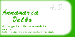 annamaria delbo business card